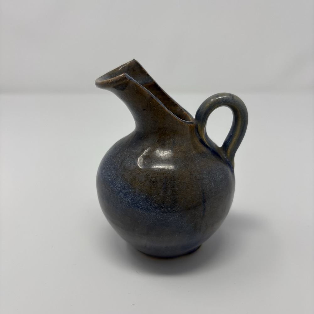 Vtg Studio Pottery Creamer Small Pitcher Handthrown Cottagecore Country Home Dec